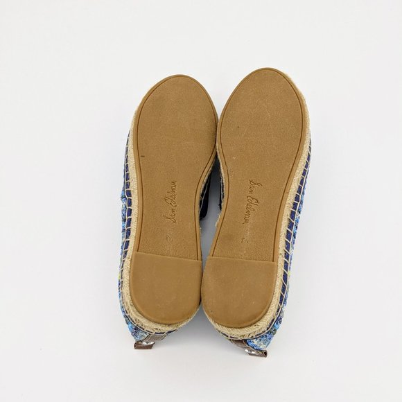 Sam Edelman Khloe Blue Raffia Espadrille Flats 8.5 - Picture 7 of 9